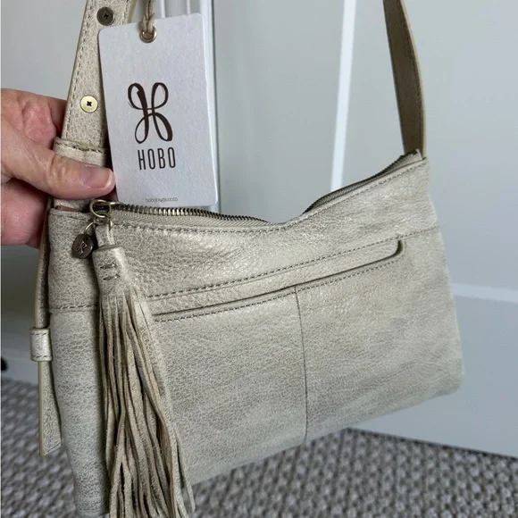 HOBO Crossbody NWT- Light Tan with Gold (Paulette Small Crossbody) - Picture 1 of 9